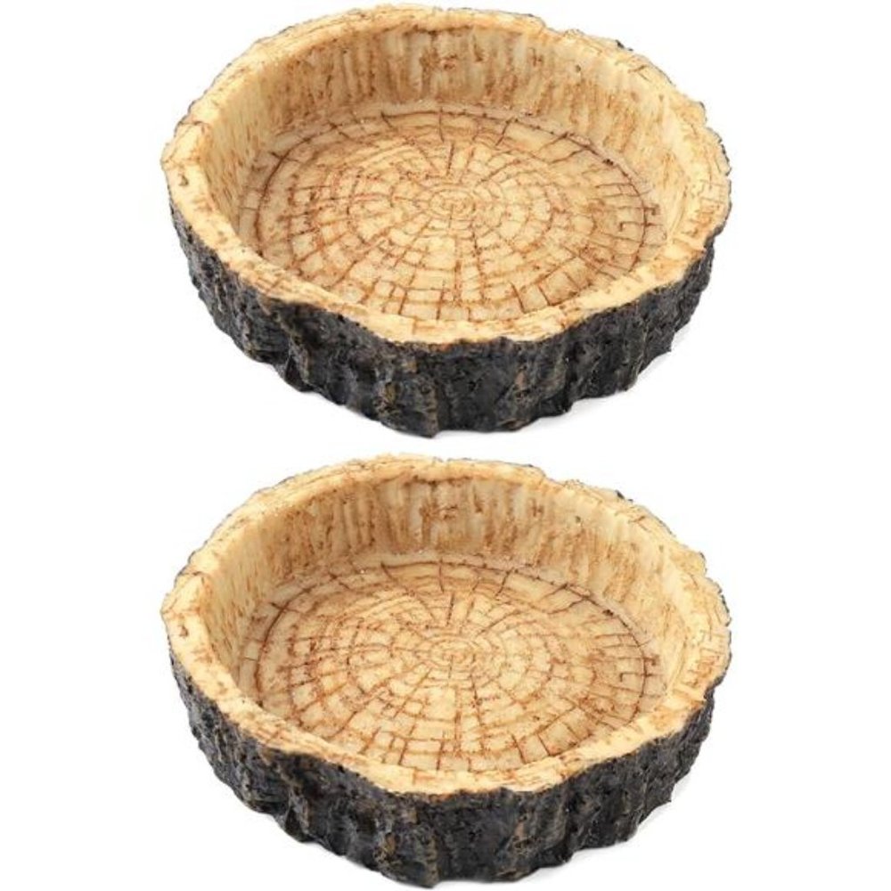 2 Pack Reptile Water and Food Bowls, Novelty Food Bowl for Lizards, Young Dragon